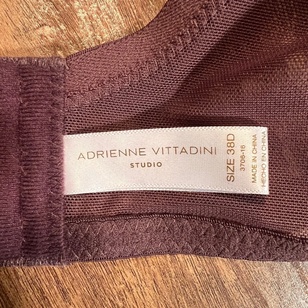 Adrienne Vittadini Bra Set 38D 2pc Ribbed Pink & Plum Underwire Full Figure NWOT